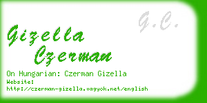 gizella czerman business card
